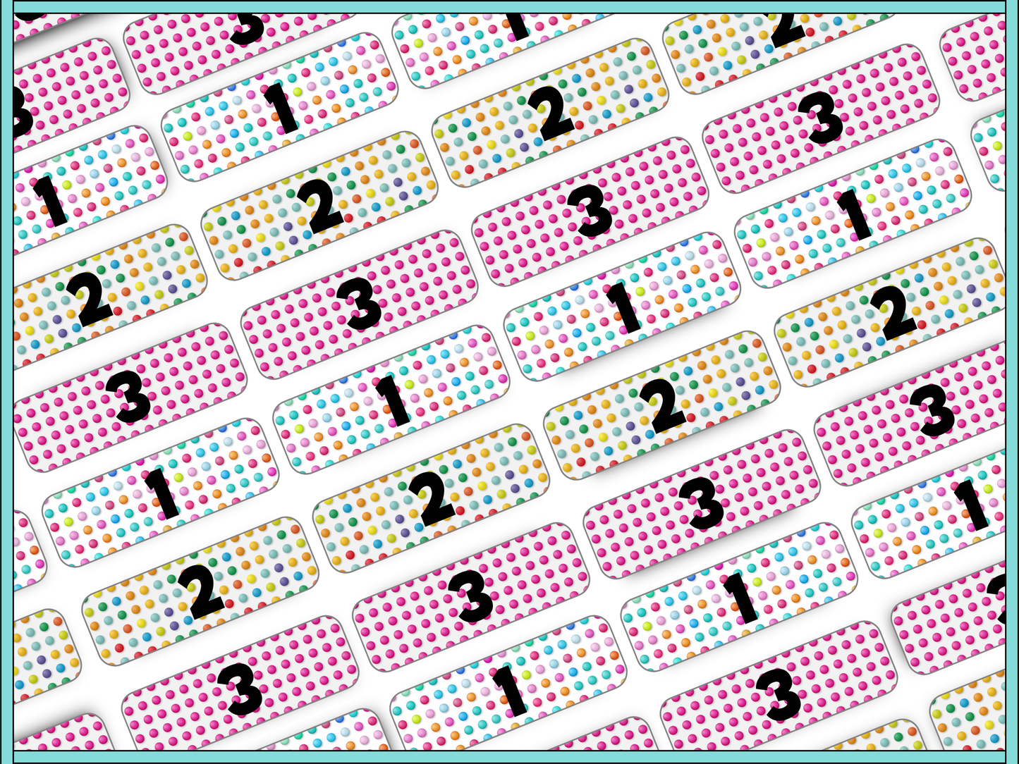 123 Label Name Stickers