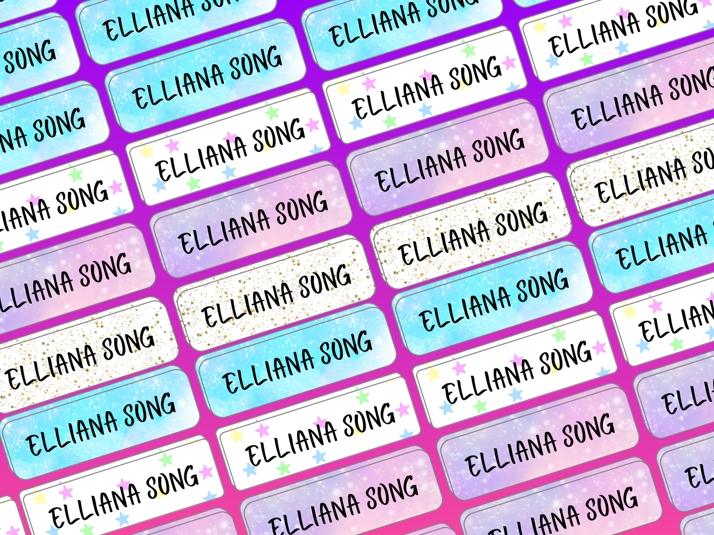 All The Stars Name Stickers