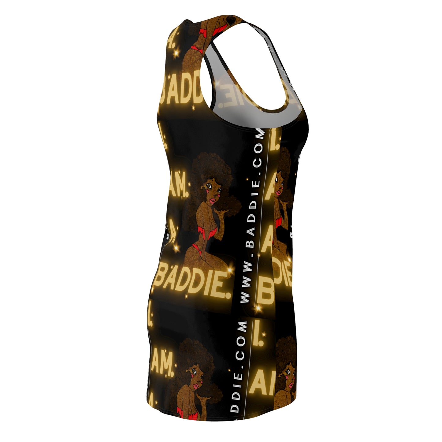 Women's Cut & Sew Racerback Dress Black & Brown