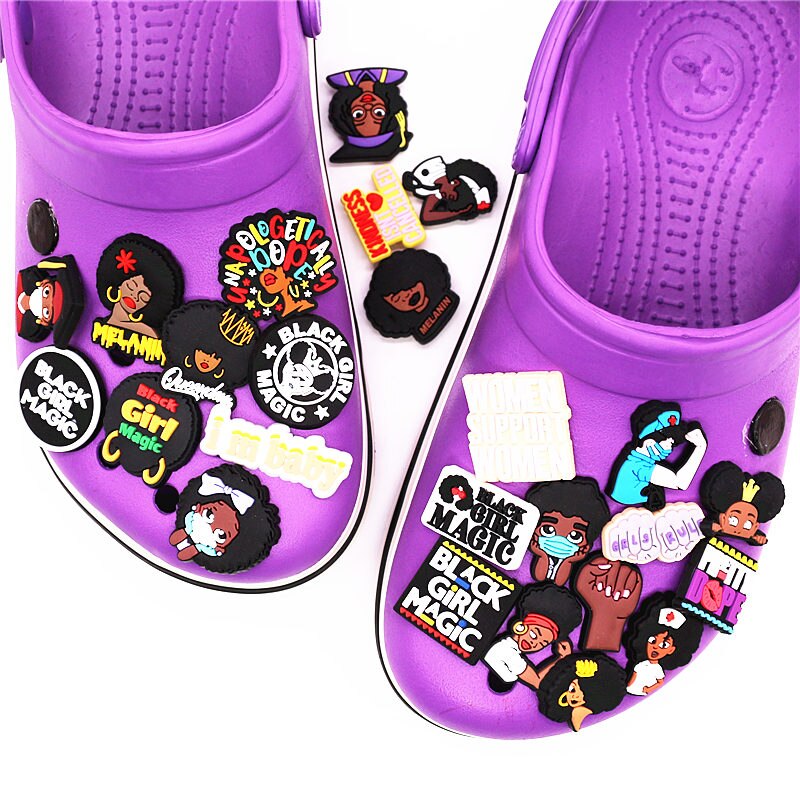 Black Girl Magic Shoe Charms Accessories