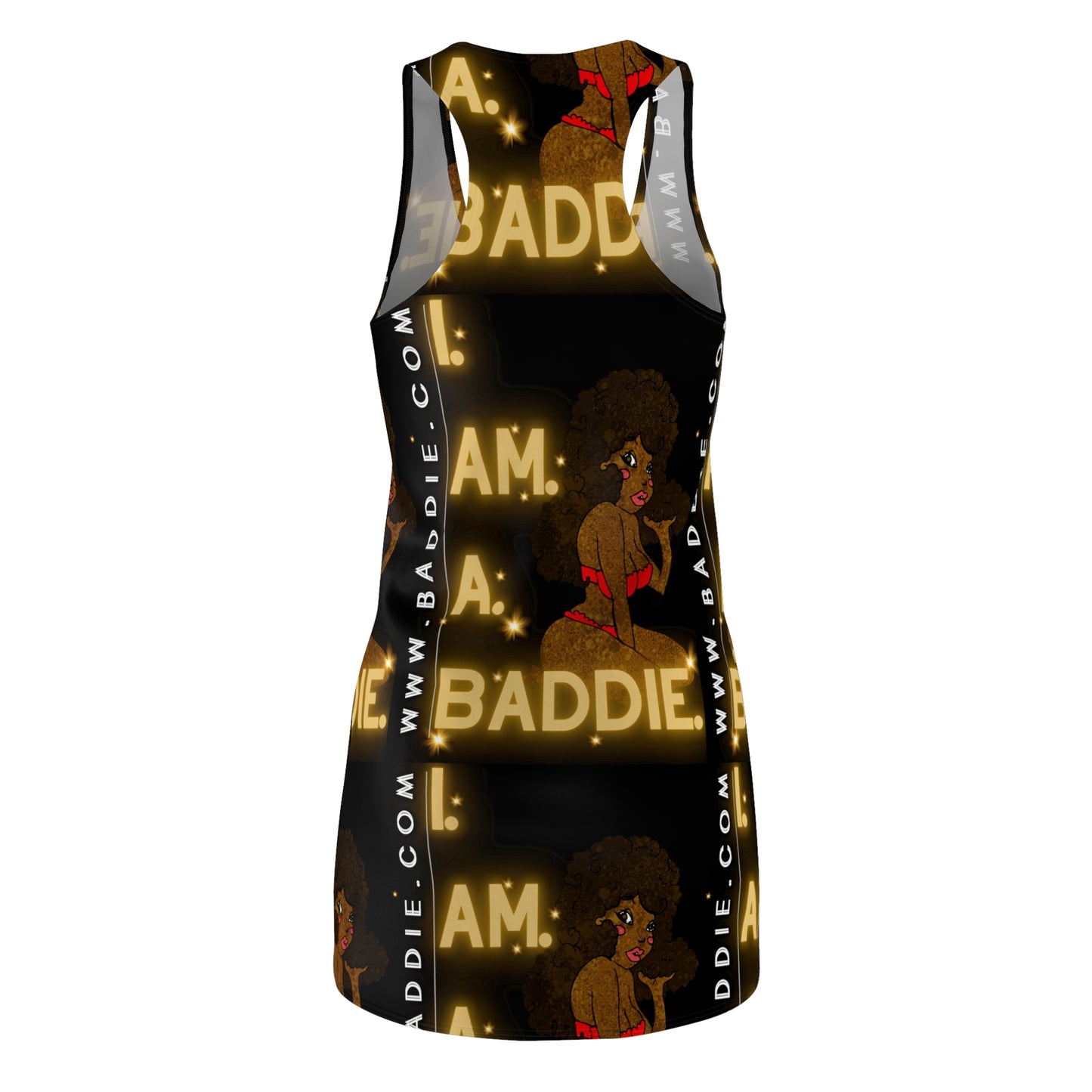 Women's Cut & Sew Racerback Dress Black & Brown