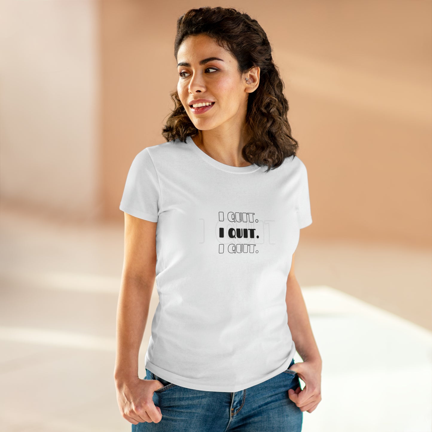 I Quit | Women's Midweight Cotton Tee