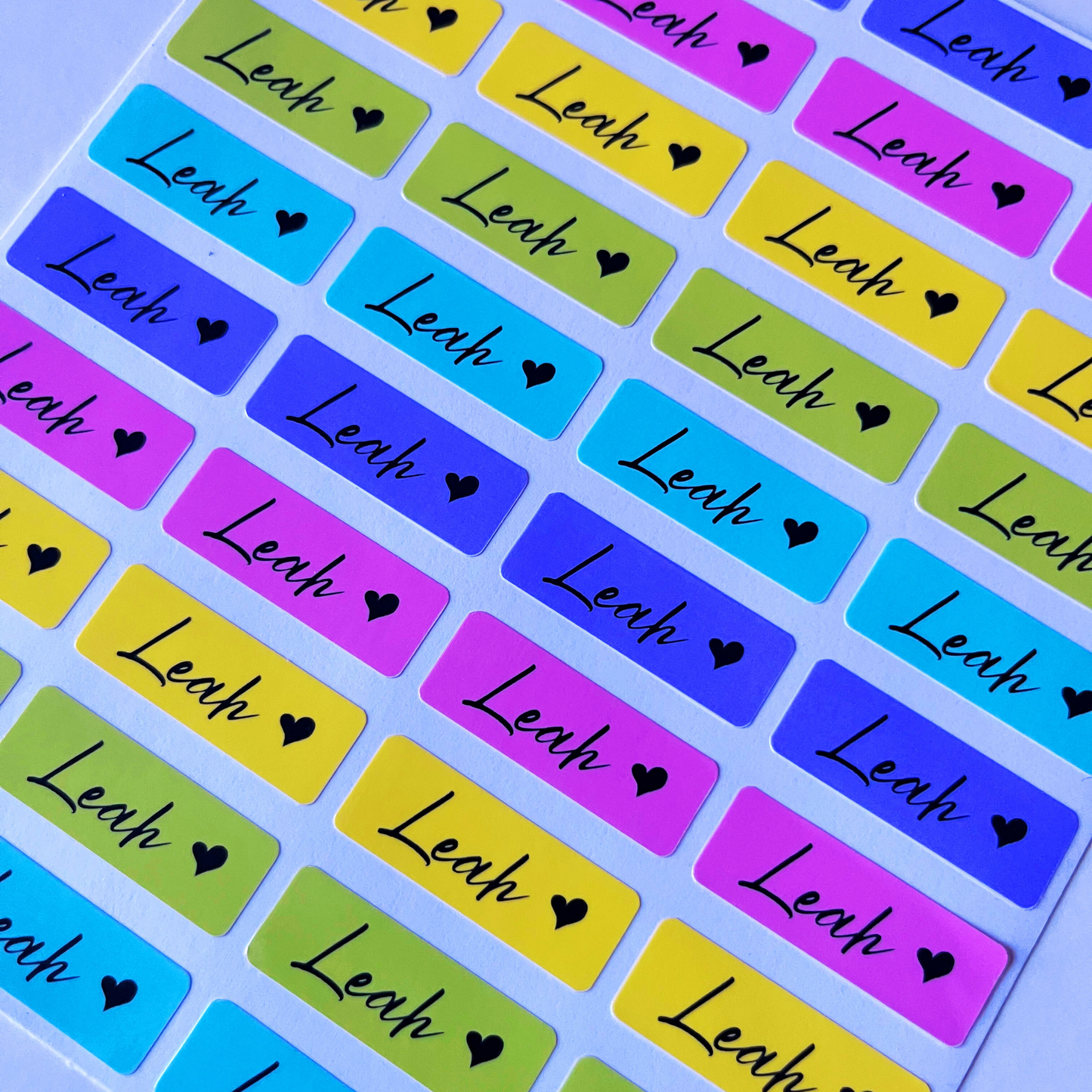 Rainbow Label Name Stickers