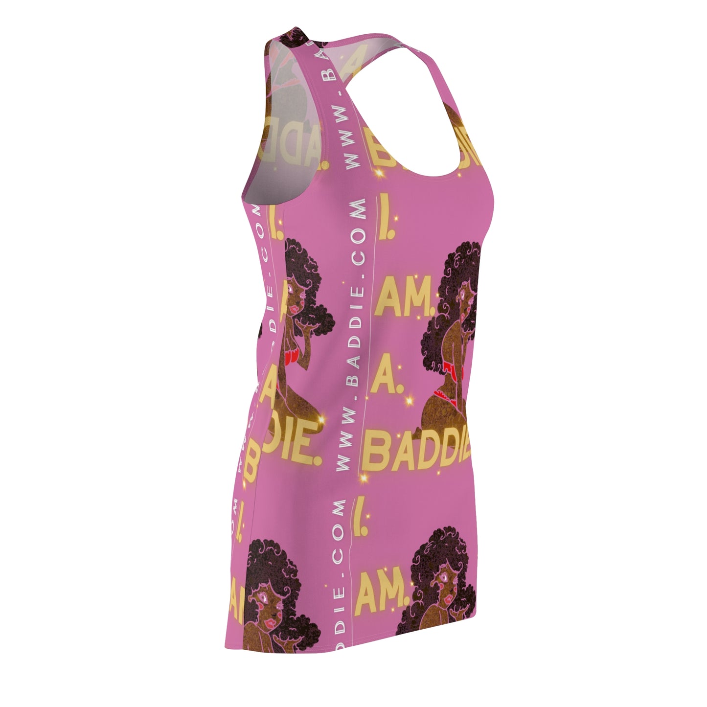 Women's Cut & Sew Racerback Dress Pink & Brown
