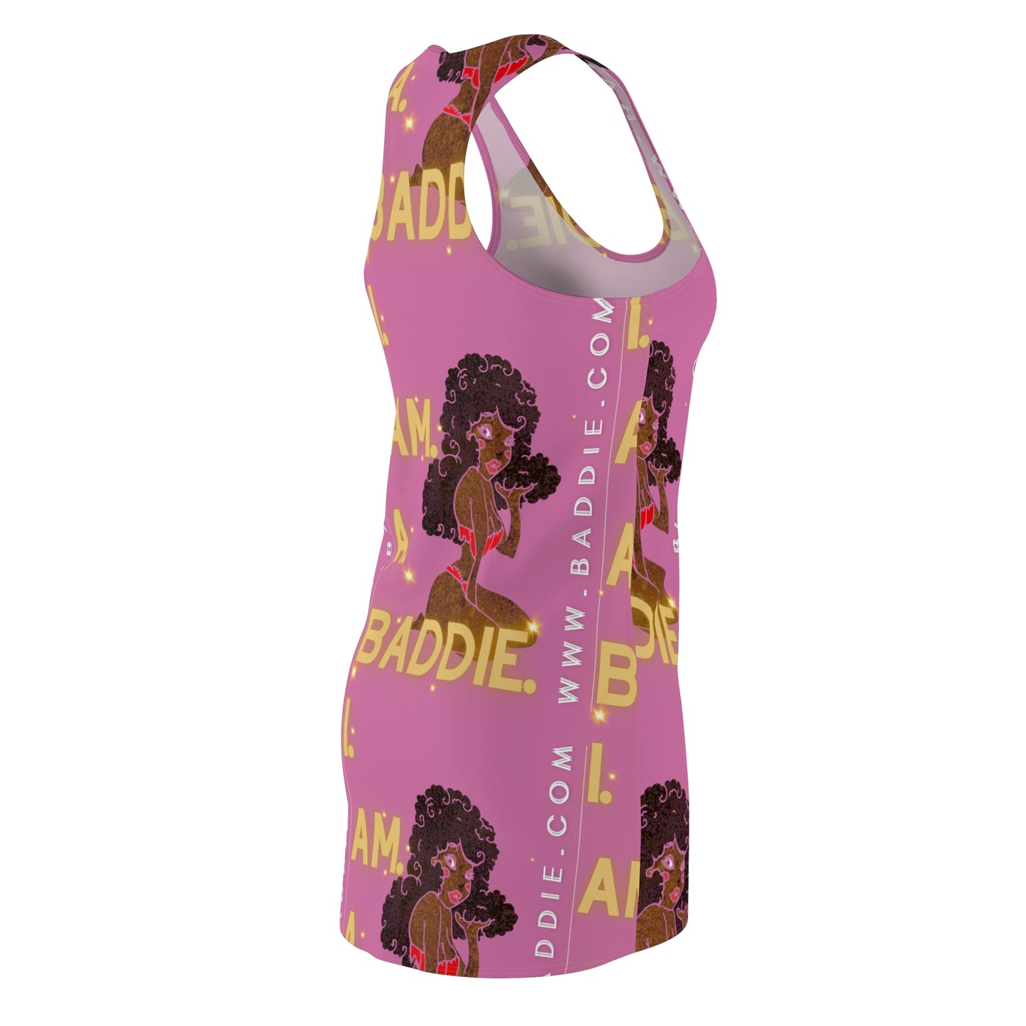 Women's Cut & Sew Racerback Dress Pink & Brown