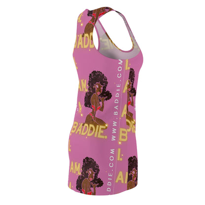 Women's Cut & Sew Racerback Dress Pink & Brown