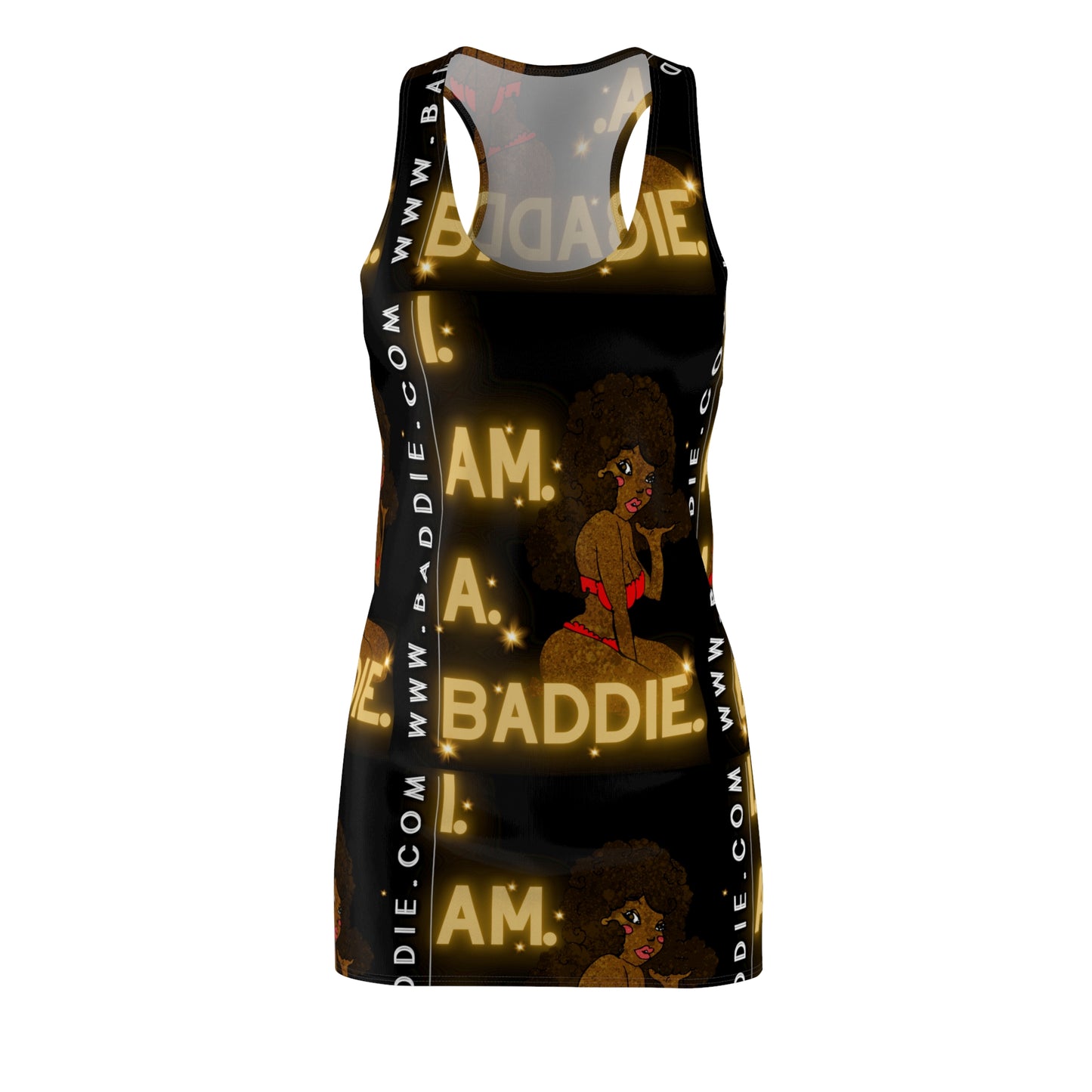 Women's Cut & Sew Racerback Dress Black & Brown