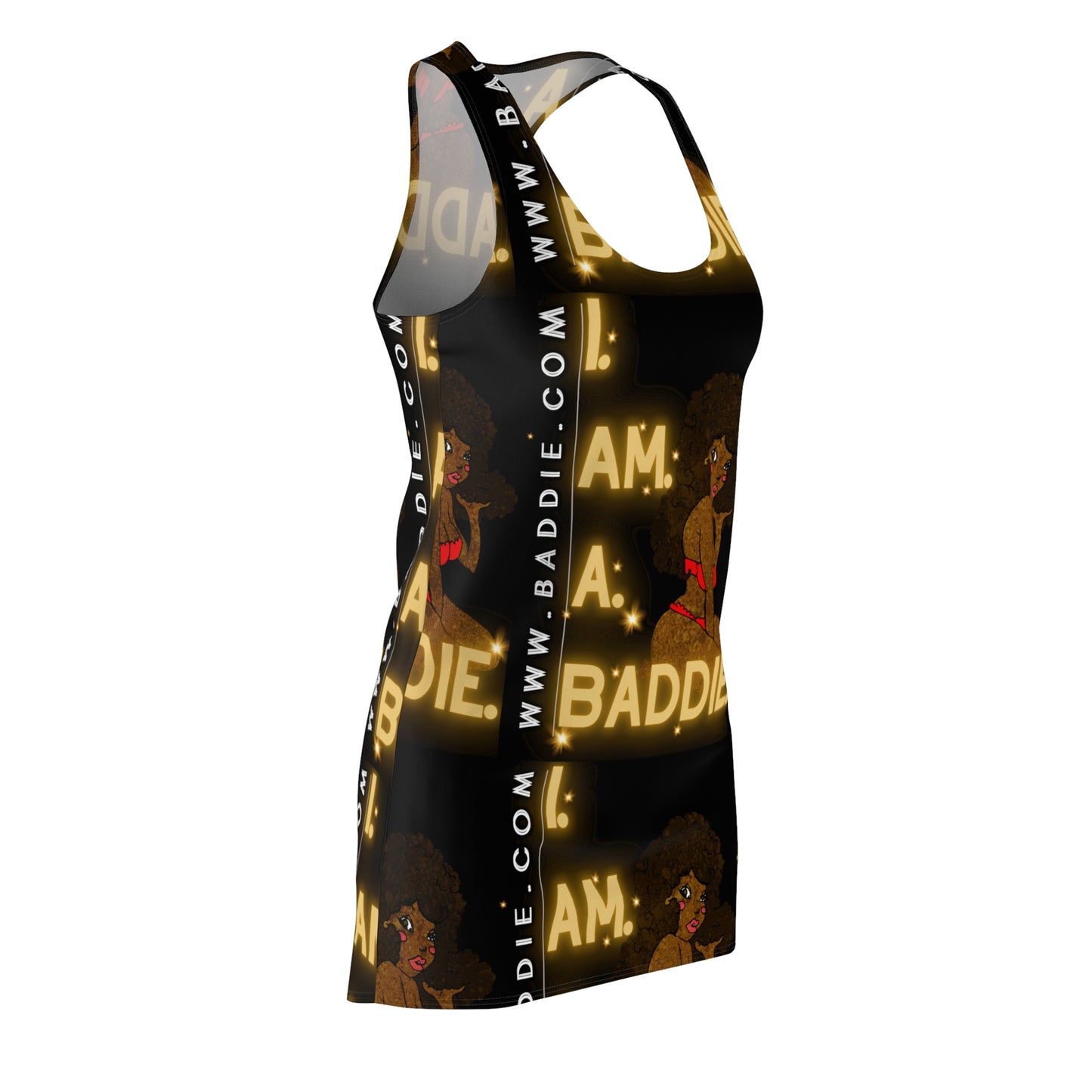 Women's Cut & Sew Racerback Dress Black & Brown