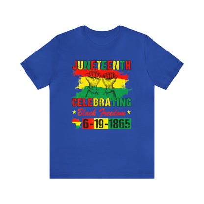 Celebrating Juneteeth Unisex Jersey Short T-Shirt