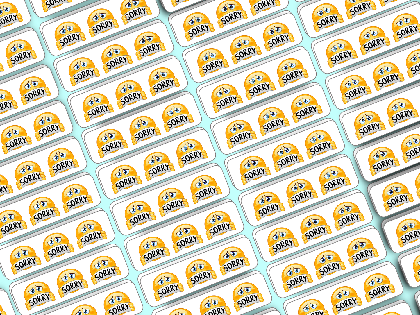 Sorry Label Name Stickers