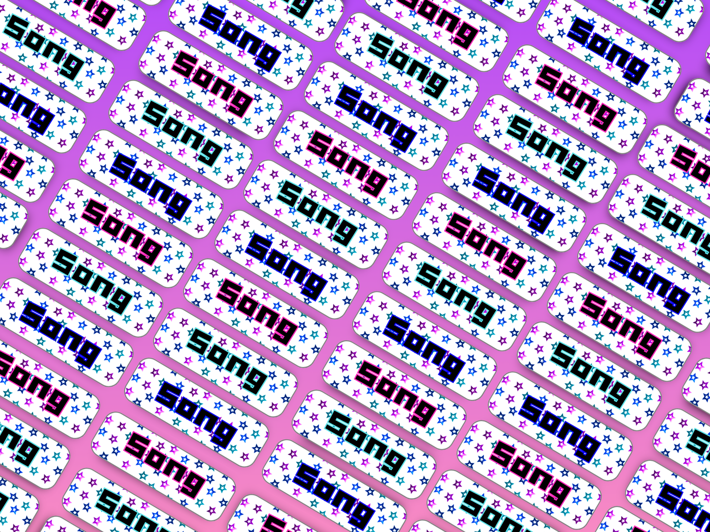 Song Label Name Stickers