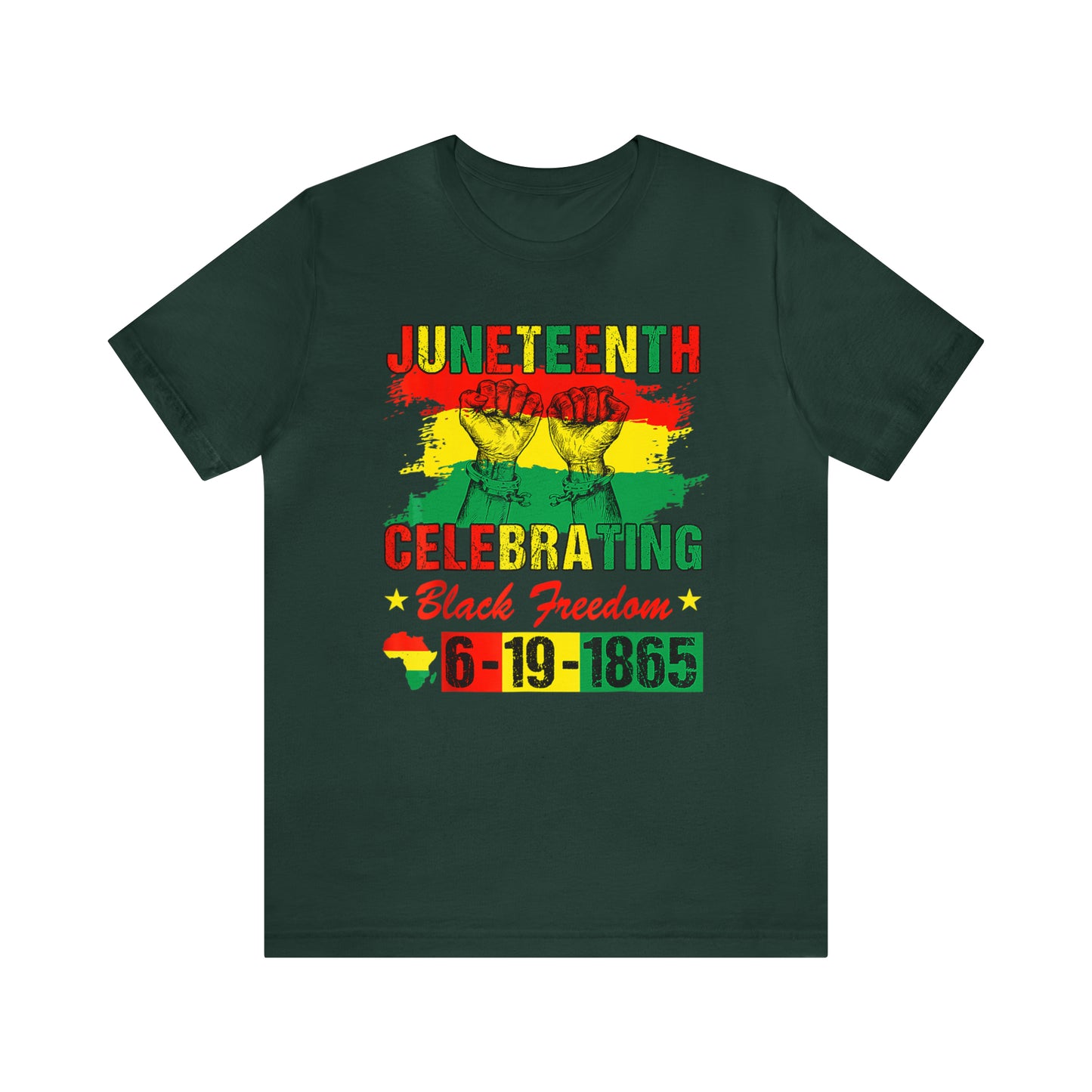 Celebrating Juneteeth Unisex Jersey Short T-Shirt