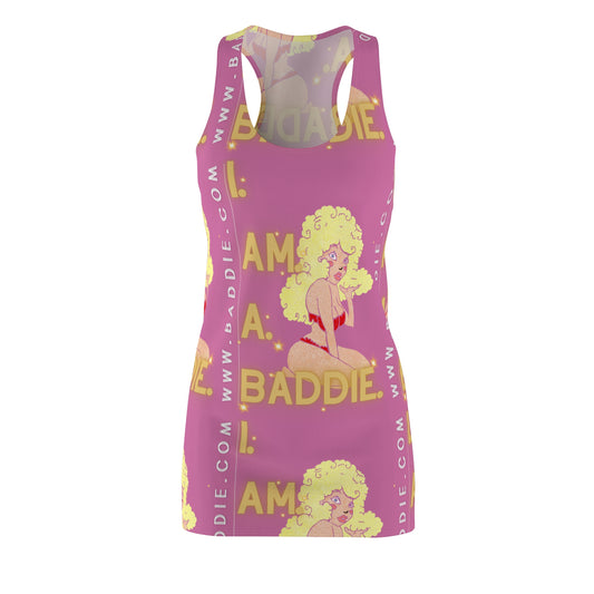 Women's Cut & Sew Racerback Dress Pink & Yellow