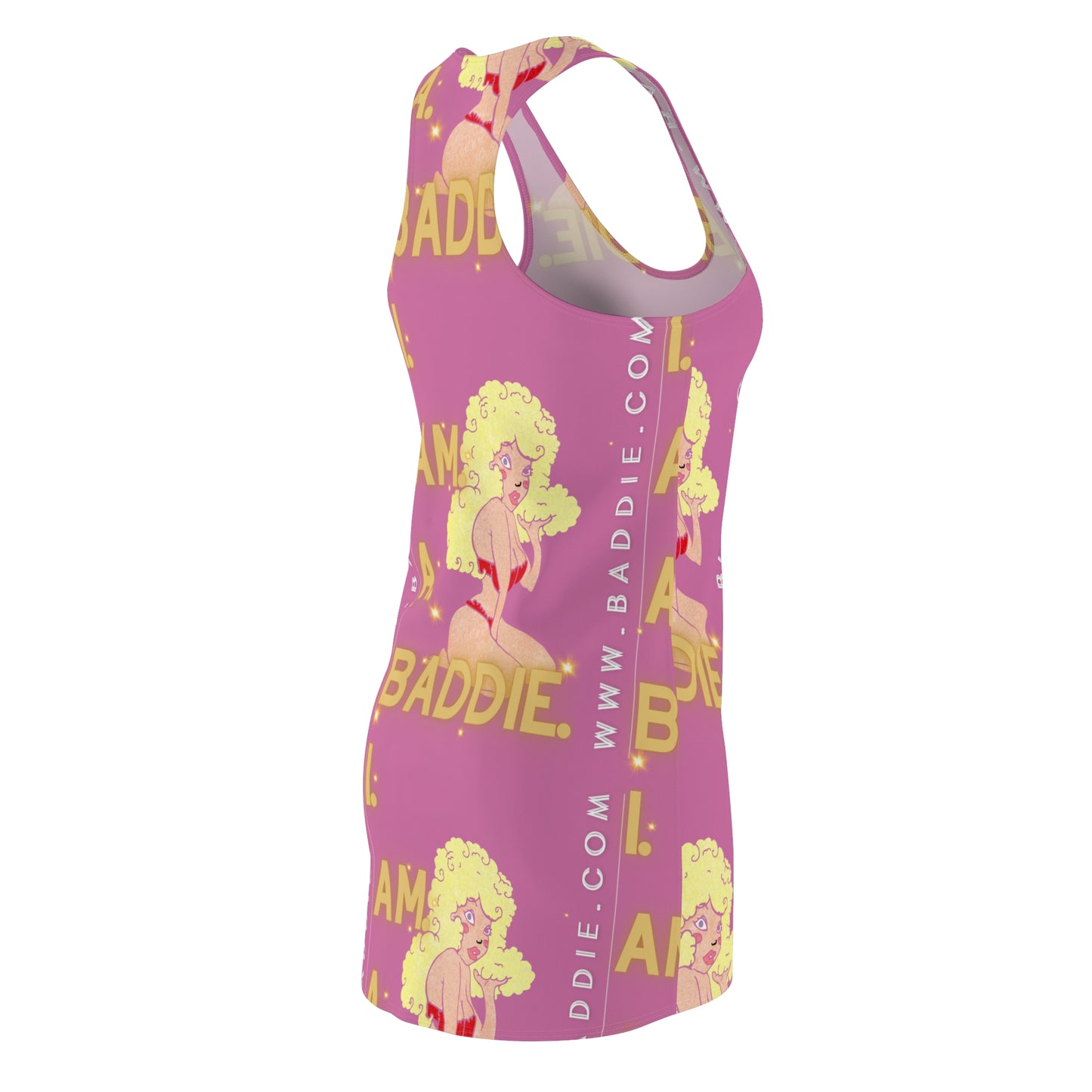 Women's Cut & Sew Racerback Dress Pink & Yellow