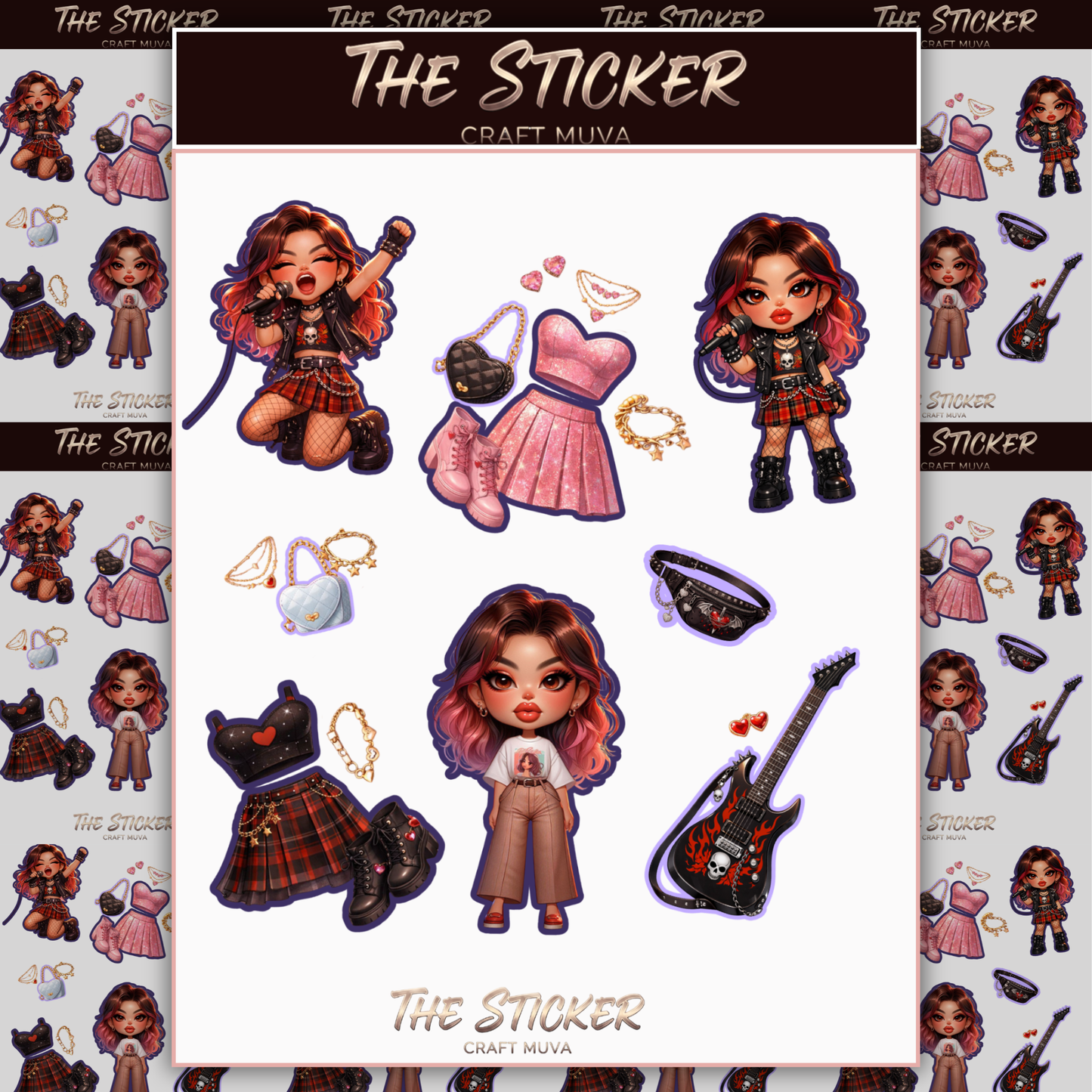 Rock Star Kelly Sticker Sheet