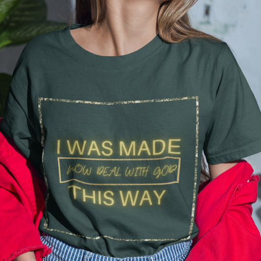 I Was Made This Way Gold Unisex Short Sleeve Tee