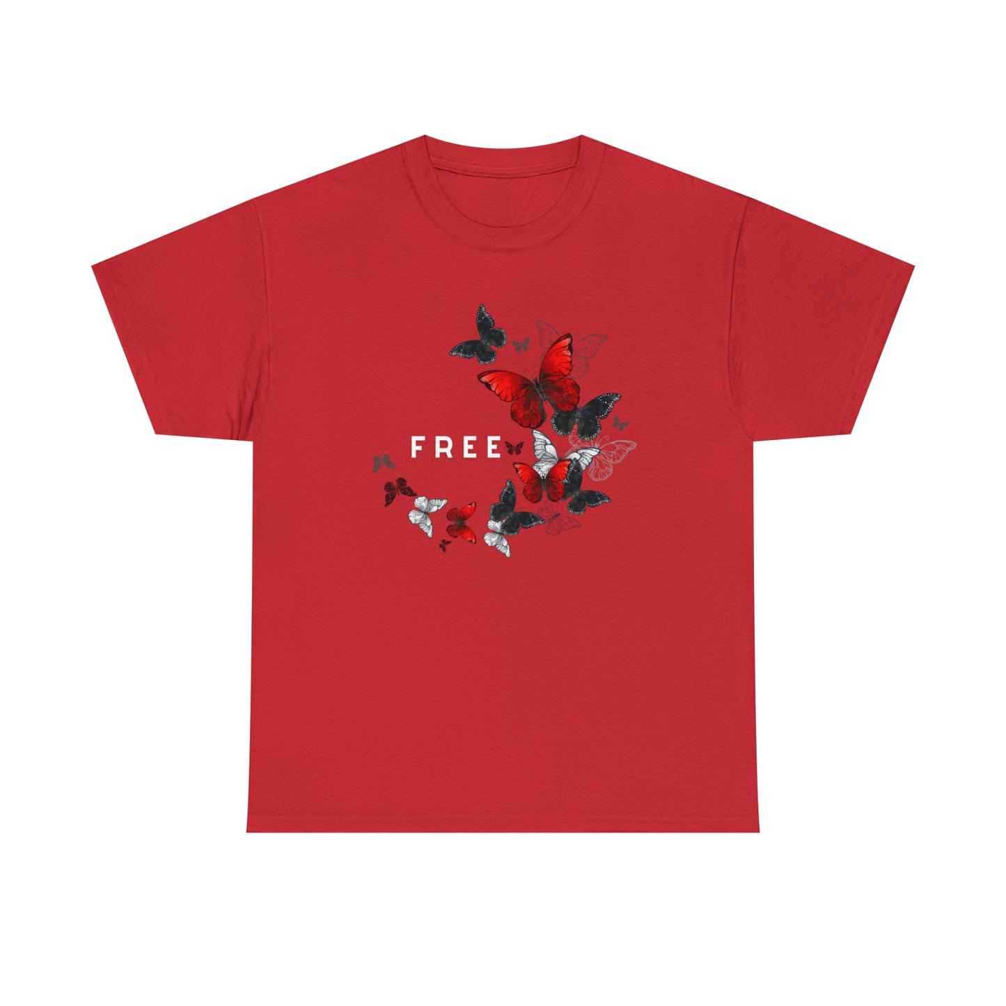 Free Butterfly Unisex Cotton T-Shirt