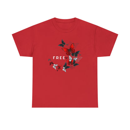 Free Butterfly Unisex Cotton T-Shirt