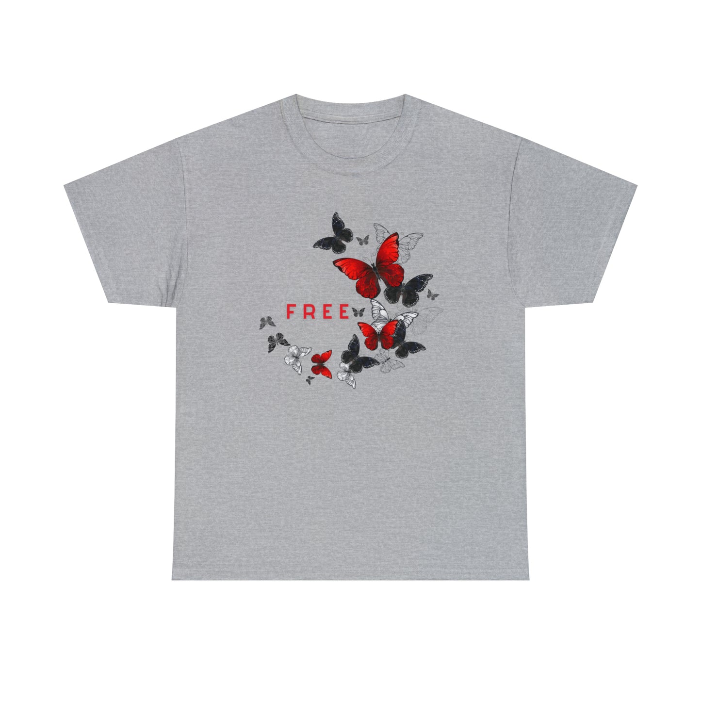 Free Butterfly Unisex Cotton T-Shirt