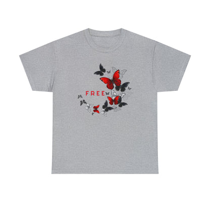 Free Butterfly Unisex Cotton T-Shirt