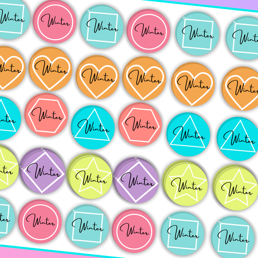 Pastel Rainbow Label Name Stickers