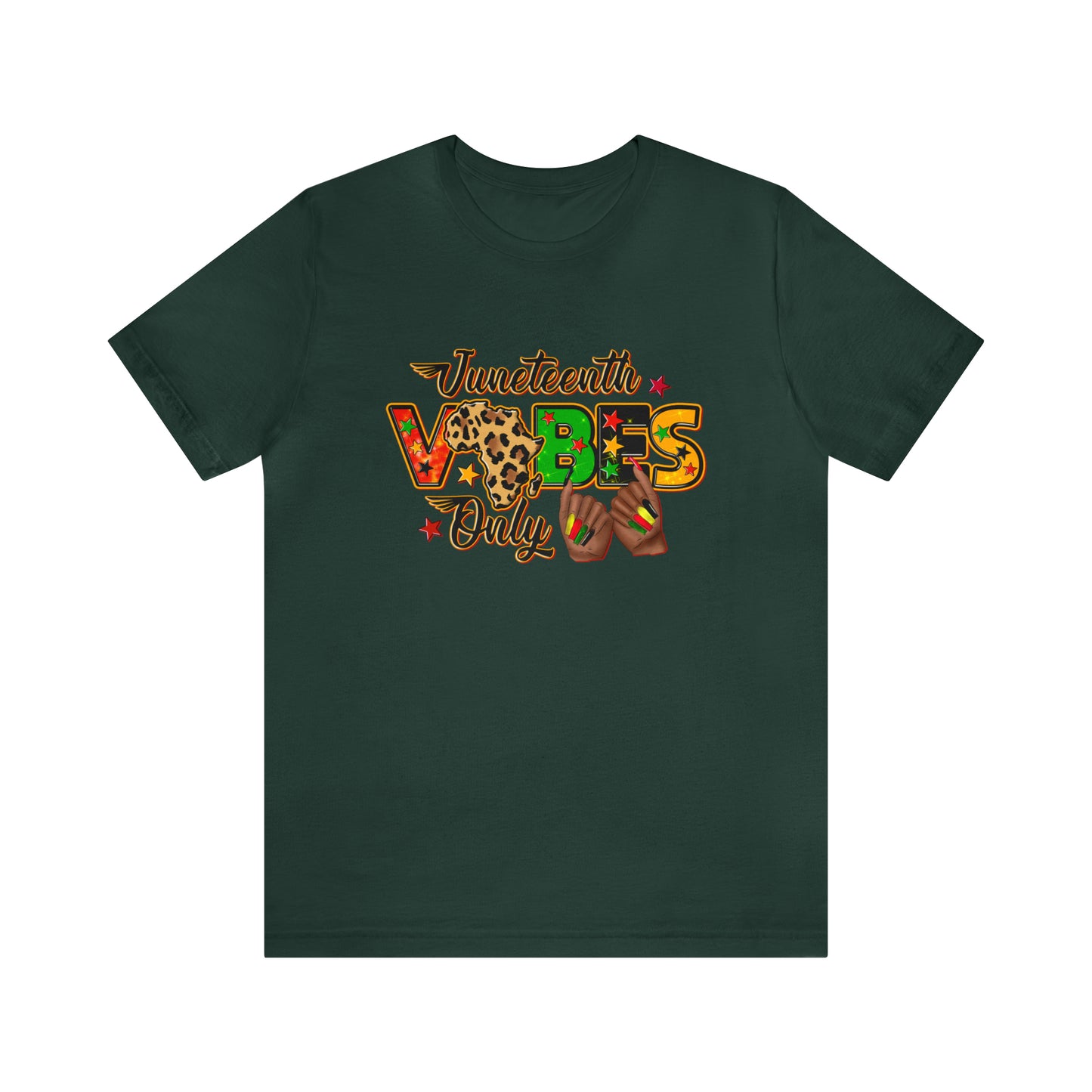 Juneteeth Vibes Only Unisex Short Sleeve T-Shirt