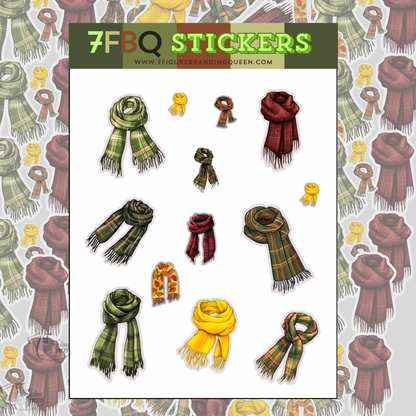 Spring Scarf Sticker Set