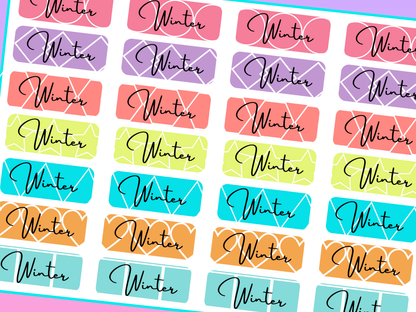 Pastel Rainbow Label Name Stickers