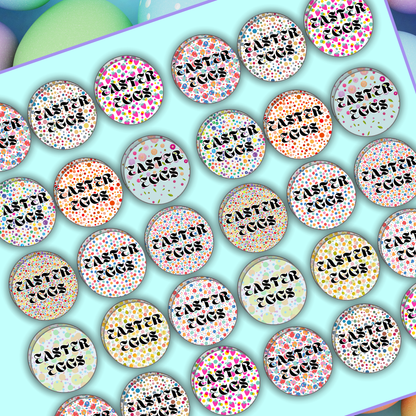 Easter Dots Label Name Stickers