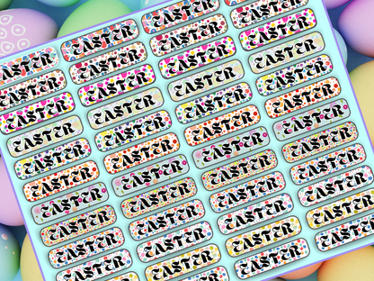 Easter Dots Label Name Stickers