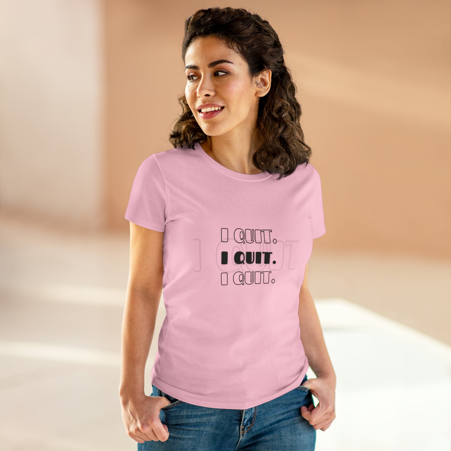 I Quit | Women's Midweight Cotton Tee