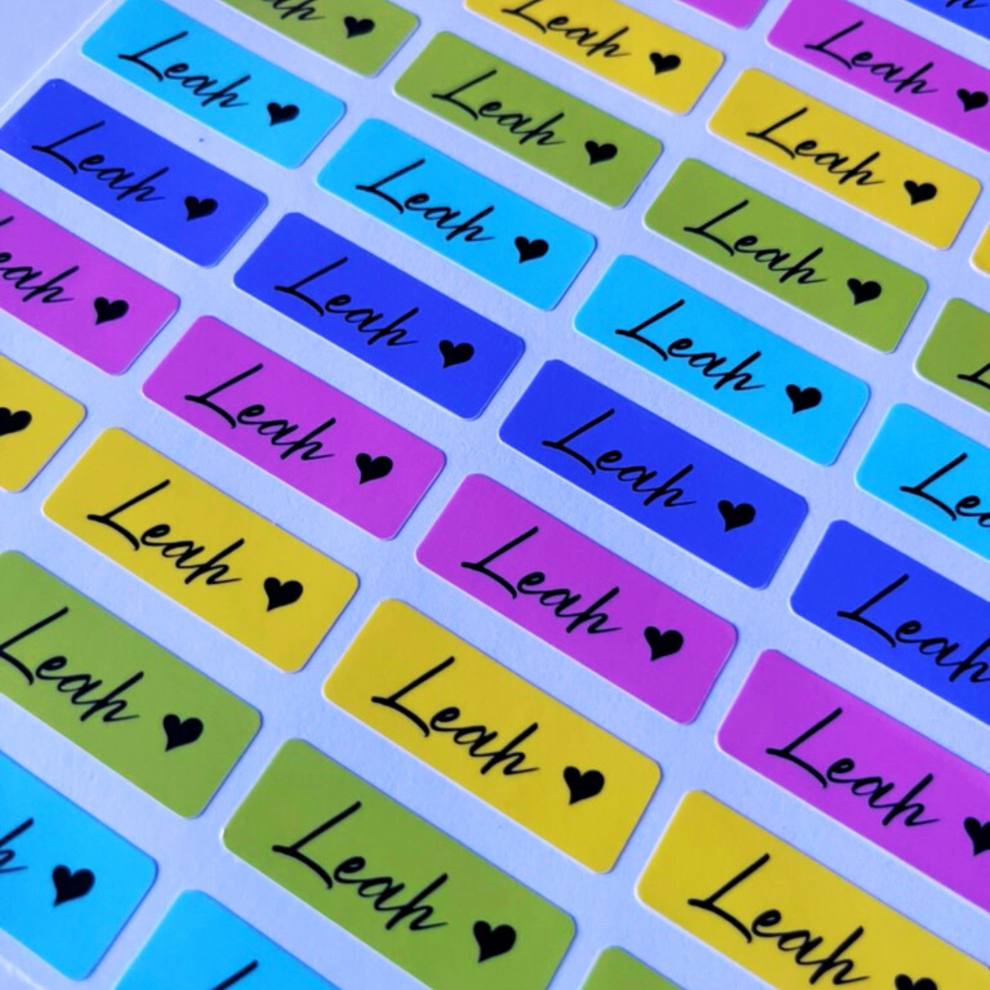 Rainbow Label Name Stickers