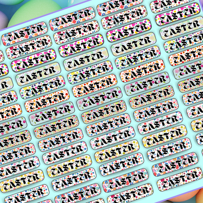 Easter Dots Label Name Stickers