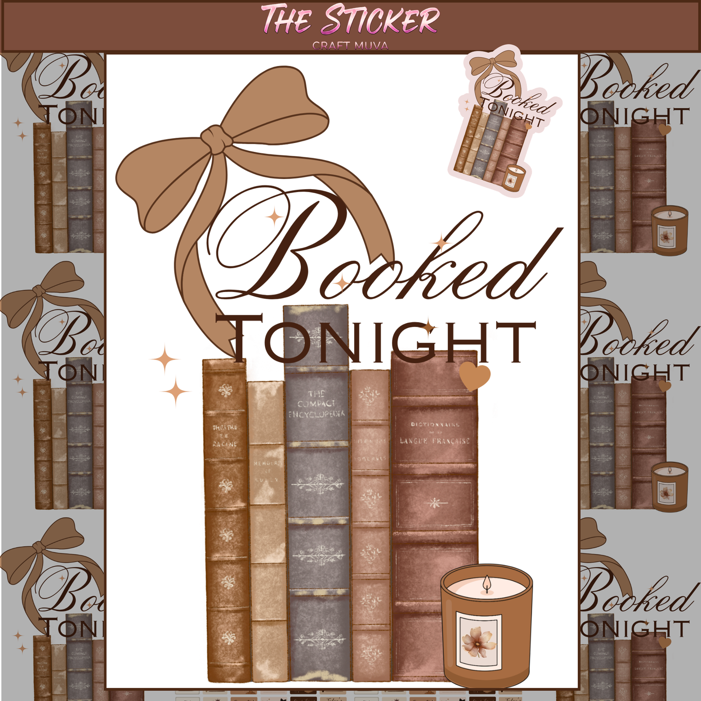 BOOKED TONIGHT DIE CUT STICKER