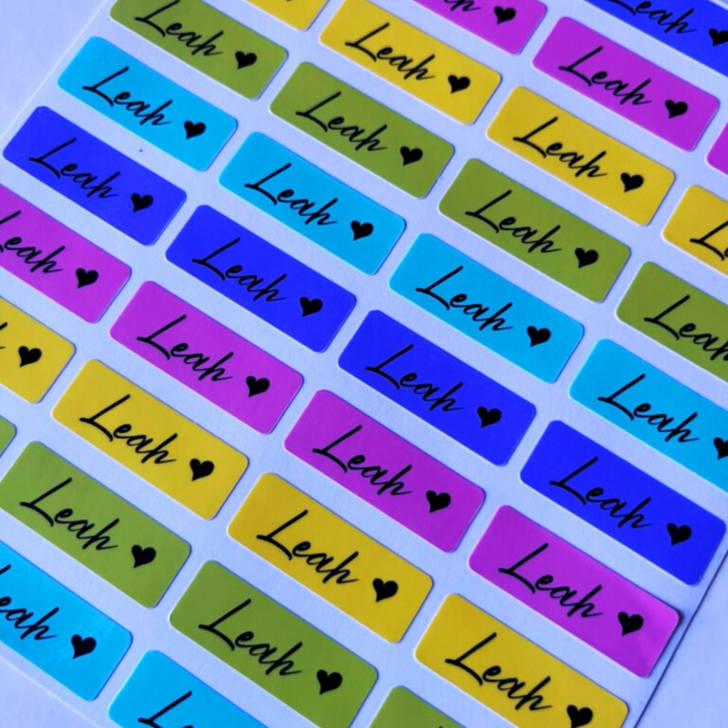 Rainbow Label Name Stickers