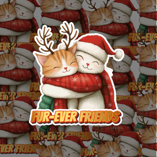 Fur-Ever Friends Cat Sticker