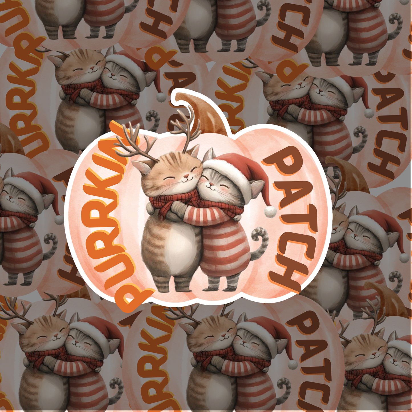 Purrkin Patch Autumn Cat Sticker