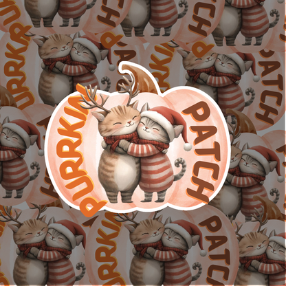 Purrkin Patch Autumn Cat Sticker