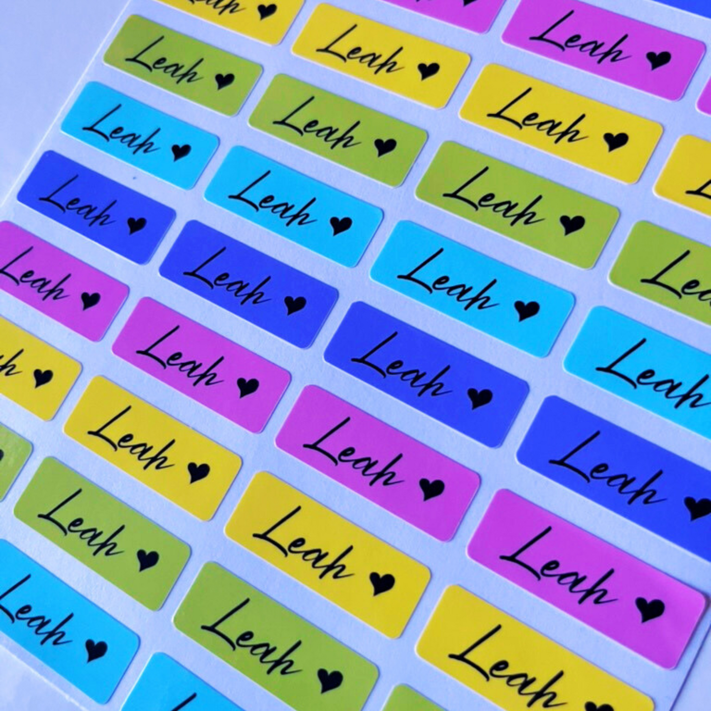 Rainbow Label Name Stickers