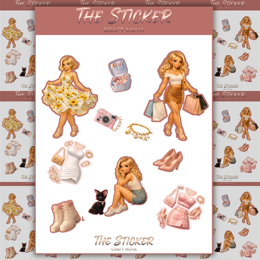 Dreamy Doll Sticker Sheet