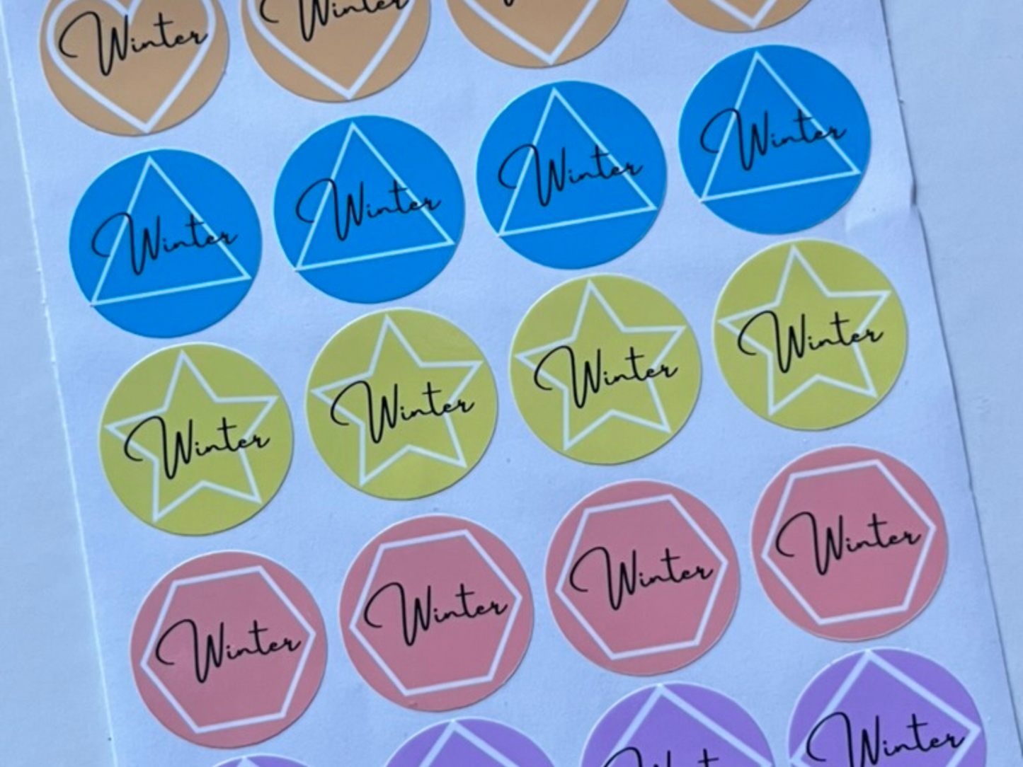 Pastel Rainbow Label Name Stickers