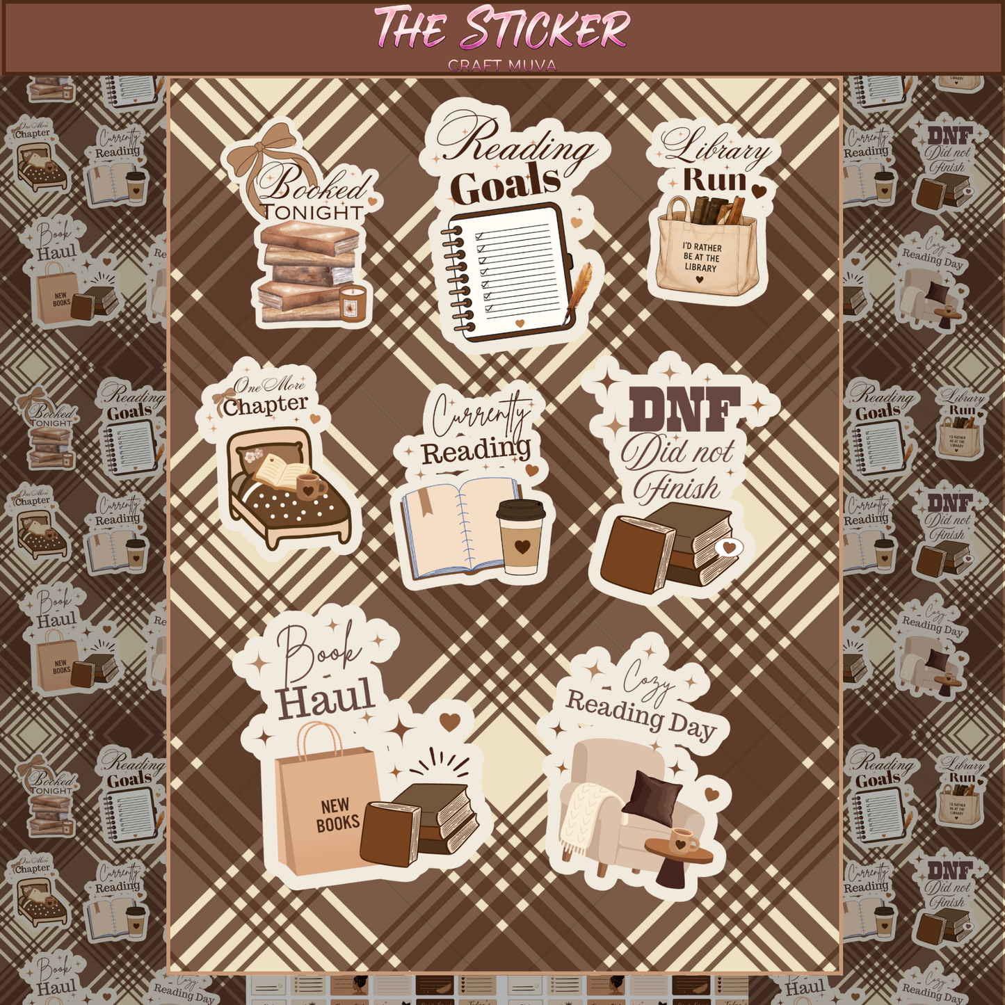 BOOKED & BUSY STICKER SET
