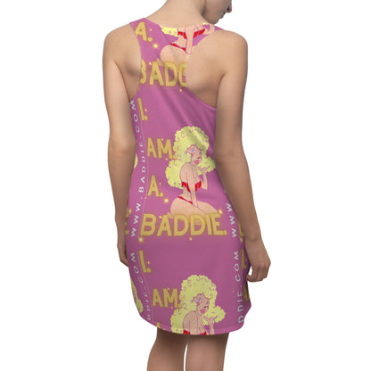 Women's Cut & Sew Racerback Dress Pink & Yellow