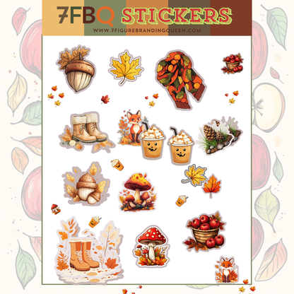 Autumn Love Scarf Sticker Set