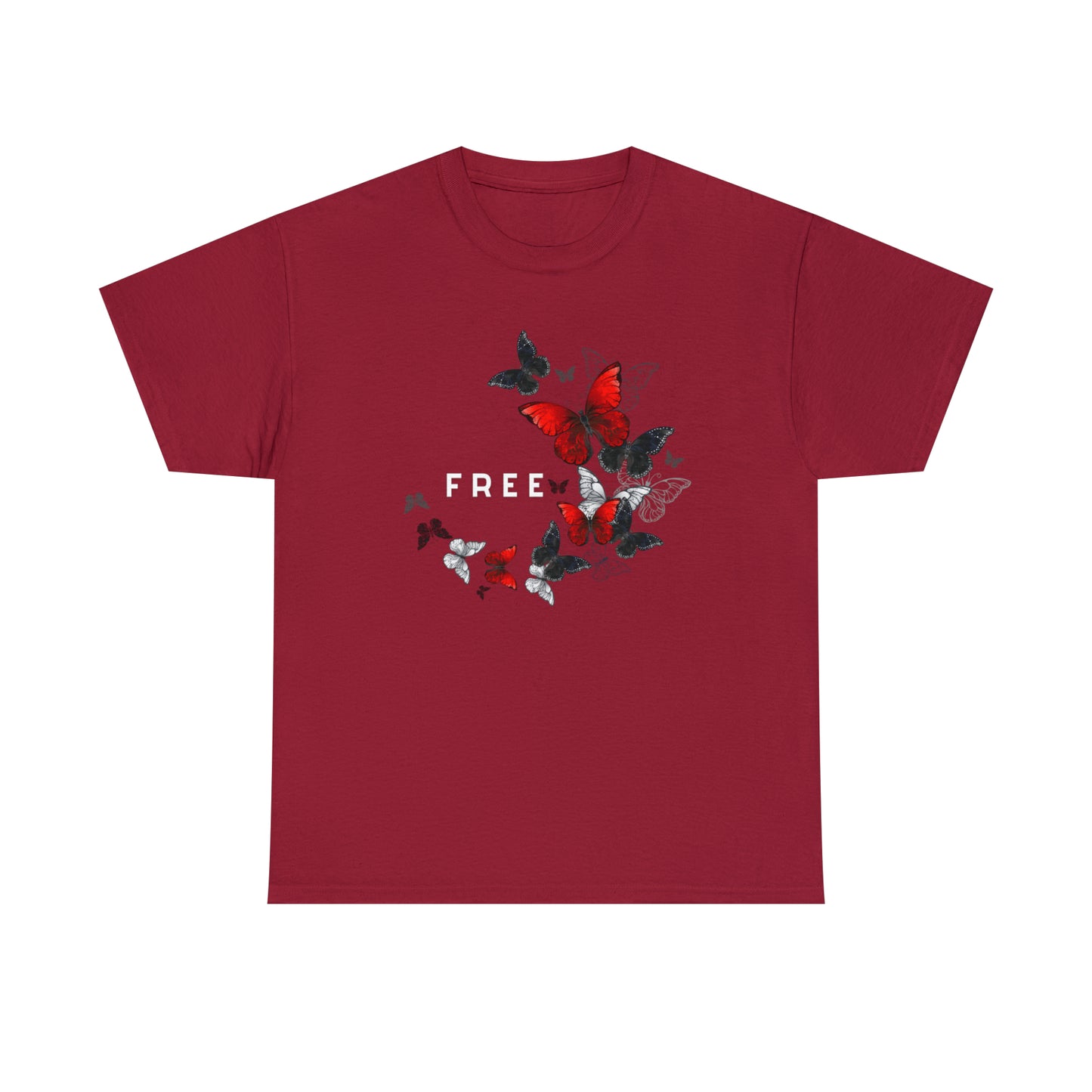 Free Butterfly Unisex Cotton T-Shirt