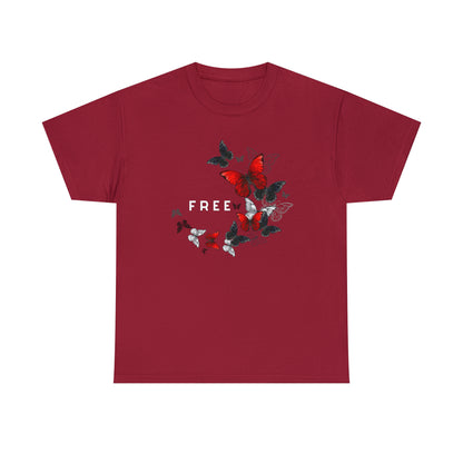 Free Butterfly Unisex Cotton T-Shirt