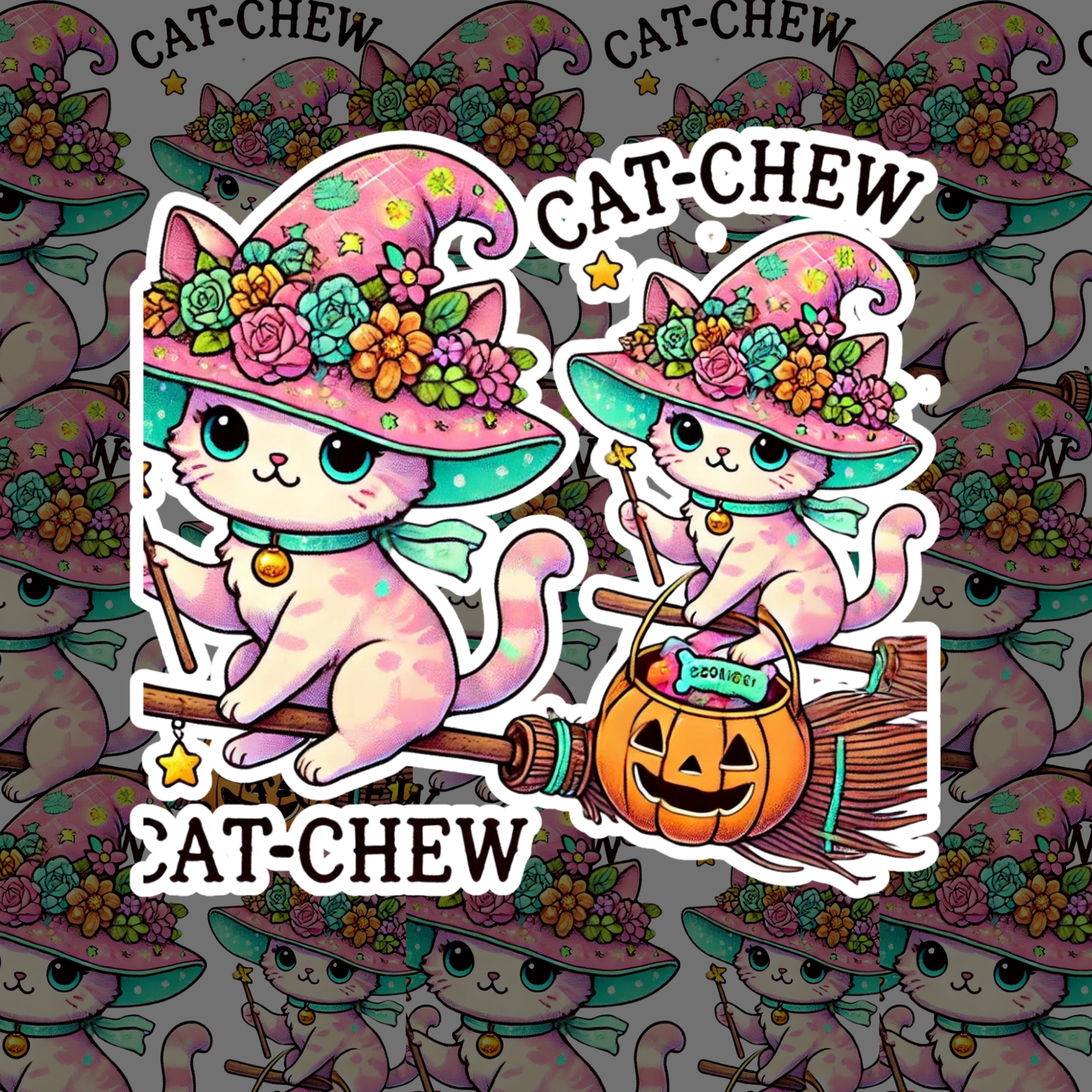 Cat-Chew Sticker Set