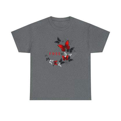 Free Butterfly Unisex Cotton T-Shirt