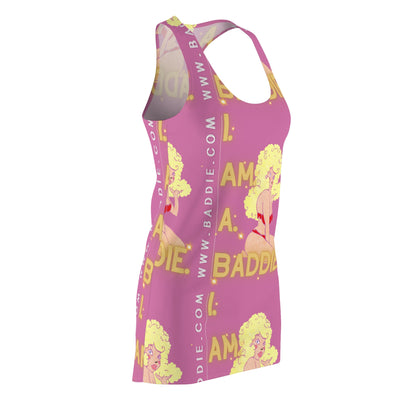 Women's Cut & Sew Racerback Dress Pink & Yellow