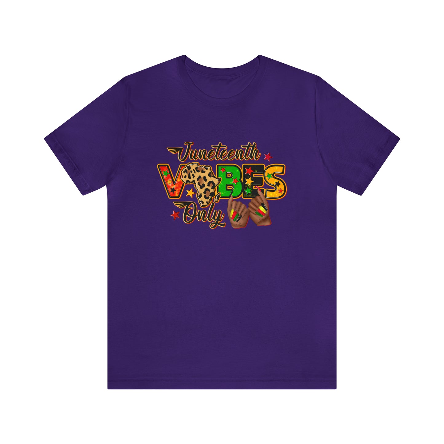Juneteeth Vibes Only Unisex Short Sleeve T-Shirt